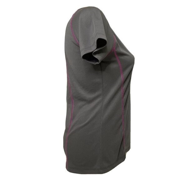 PUMA DryCELL Women's Small Short Sleeved Mesh Athletic Gym Workout Top Gray - Picture 4 of 7